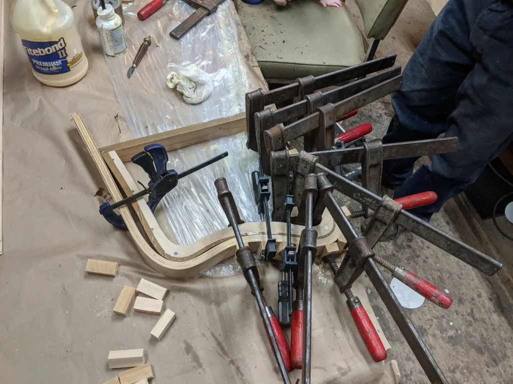 Mathsson Bent Plywood Chair — Leg Replication — Before