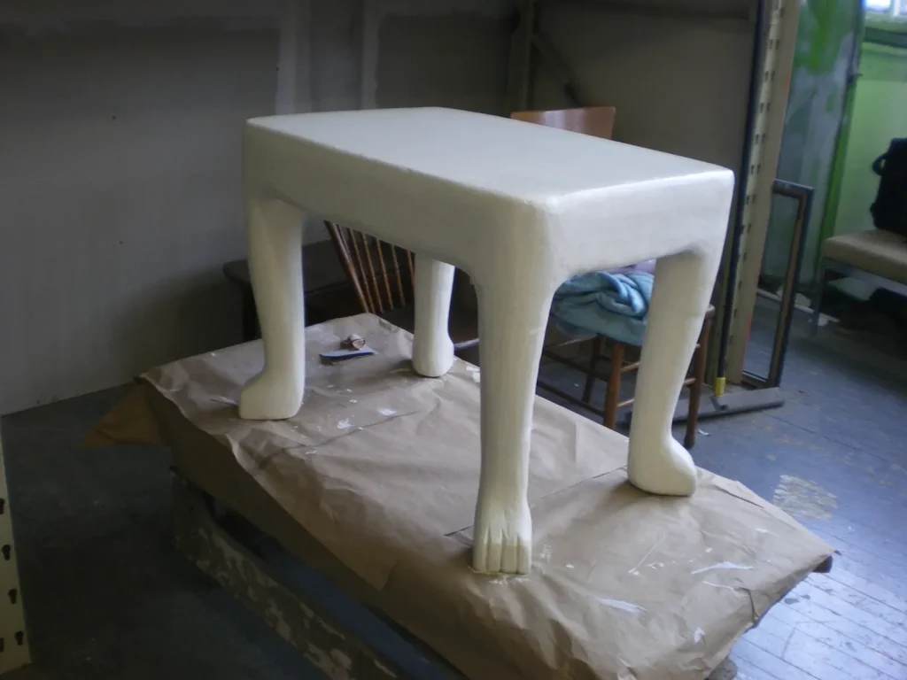 John Dickinson Plaster Art Coffee Table — Repair — After